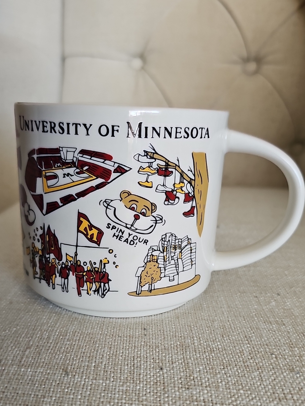 University of Minnesota White Collegiate Mug